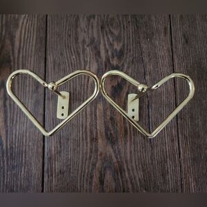💛 Brass Heart Curtain Drapery Hooks